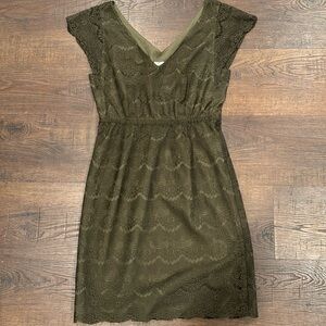 Fossil lace green mini dress XS